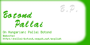 botond pallai business card